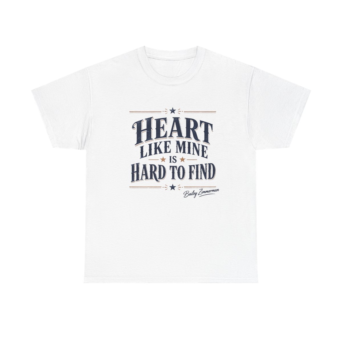 Bailey Zimmerman "Heart like mine is hard to find" Unisex Tee - alternate angle 3, merchandise