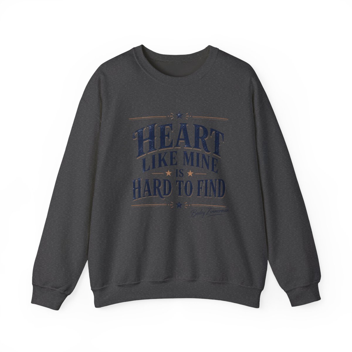 Bailey Zimmerman "Heart like mine is hard to find" Crewneck - alternate angle 3, merchandise