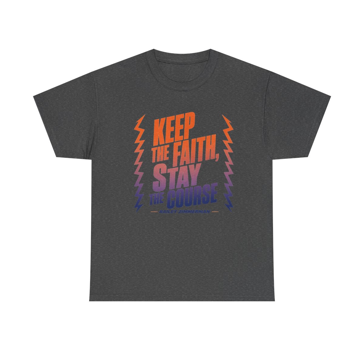 Bailey Zimmerman "Keep the faith, stay the course" Unisex Tee - alternate angle 3, merchandise