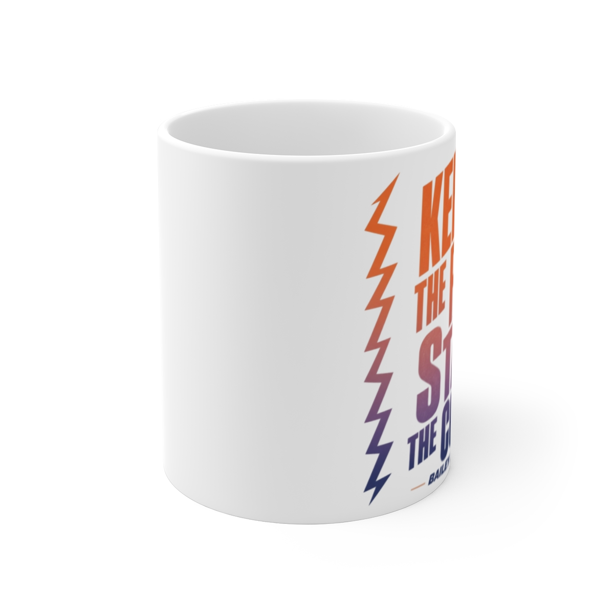 Bailey Zimmerman "Keep the faith, stay the course" White Mug - alternate angle 1, merchandise