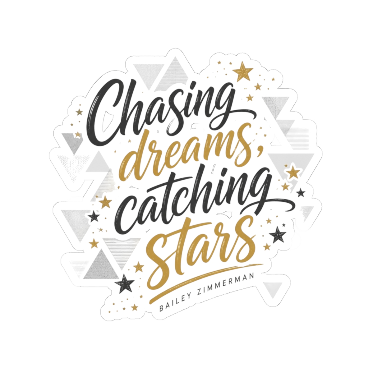 Bailey Zimmerman "Chasing dreams, catching stars" Sticker - Official Stickers merchandise