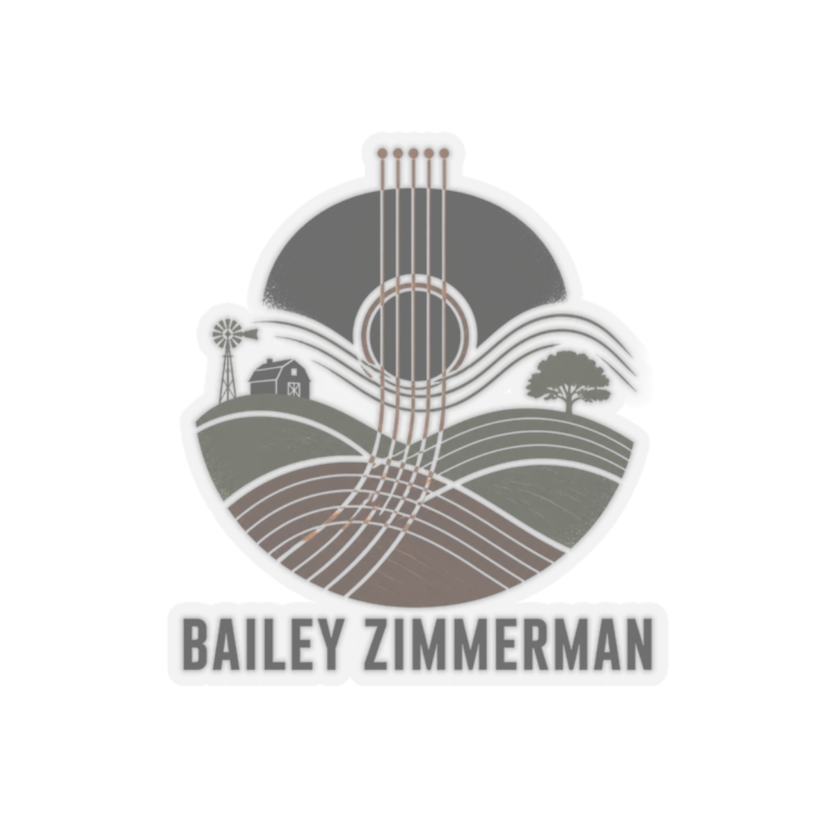 Bailey Zimmerman "country roots and modern edge" Sticker