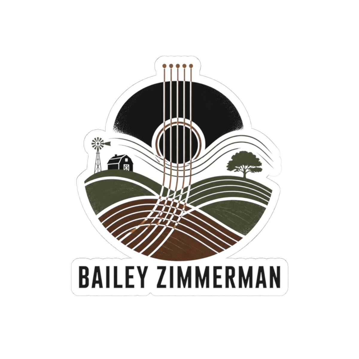 Bailey Zimmerman "country roots and modern edge" Sticker - alternate angle 2, merchandise