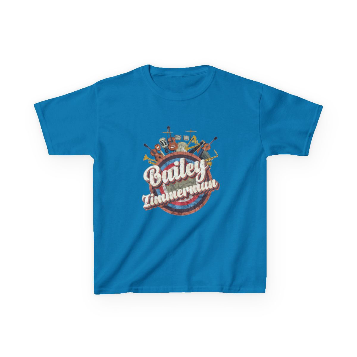 Music Tour Vintage Retro Style // Bailey Zimmerman Kids T-Shirt - alternate angle 2, merchandise